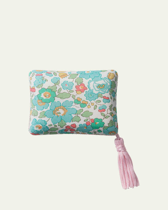 Velvet Sonya Vert Small Jewelry Box in Liberty Fabric, 10.5x8.5cm